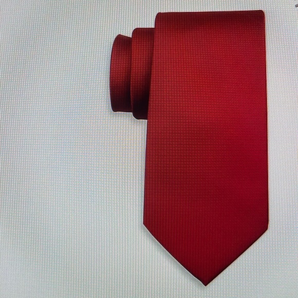 NWT Sadlebred Men’s Satin Solid Tie Red - Picture 5 of 5